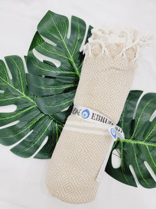 Beach/Bath Sand Free Towels-Easy Carry Quick Dry Thin Towel-Light Beige
