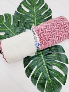 Beach/Bath Sand Free Towels-Easy Carry Quick Dry Thin Towel- Cherry