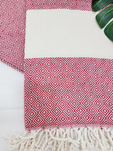 Beach/Bath Sand Free Towels-Easy Carry Quick Dry Thin Towel- Cherry