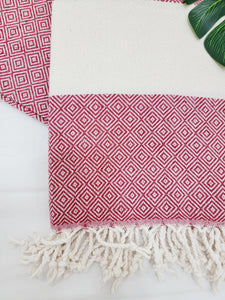 Beach/Bath Sand Free Towels-Easy Carry Quick Dry Thin Towel- Cherry