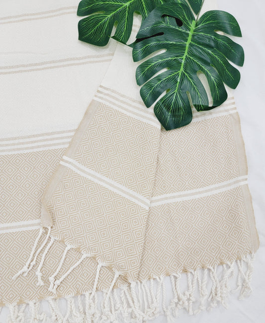 Toallas de playa/baño sin arena, fácil de llevar, toalla fina de secado rápido, beige claro