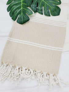 Beach/Bath Sand Free Towels-Easy Carry Quick Dry Thin Towel-Light Beige