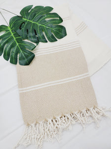 Beach/Bath Sand Free Towels-Easy Carry Quick Dry Thin Towel-Light Beige