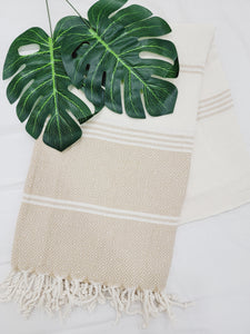 Beach/Bath Sand Free Towels-Easy Carry Quick Dry Thin Towel-Light Beige