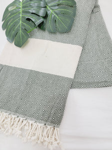 Beach/Bath Sand Free Towels-Easy Carry Quick Dry Thin Towel- Green