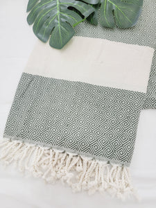 Beach/Bath Sand Free Towels-Easy Carry Quick Dry Thin Towel- Green