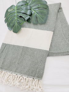 Beach/Bath Sand Free Towels-Easy Carry Quick Dry Thin Towel- Green
