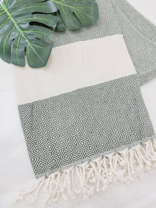 Beach/Bath Sand Free Towels-Easy Carry Quick Dry Thin Towel- Green