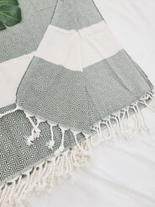 Beach/Bath Sand Free Towels-Easy Carry Quick Dry Thin Towel- Green