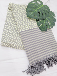 Beach/Bath Sand Free Towels-Easy Carry Quick Dry Thin Towel - Lemon