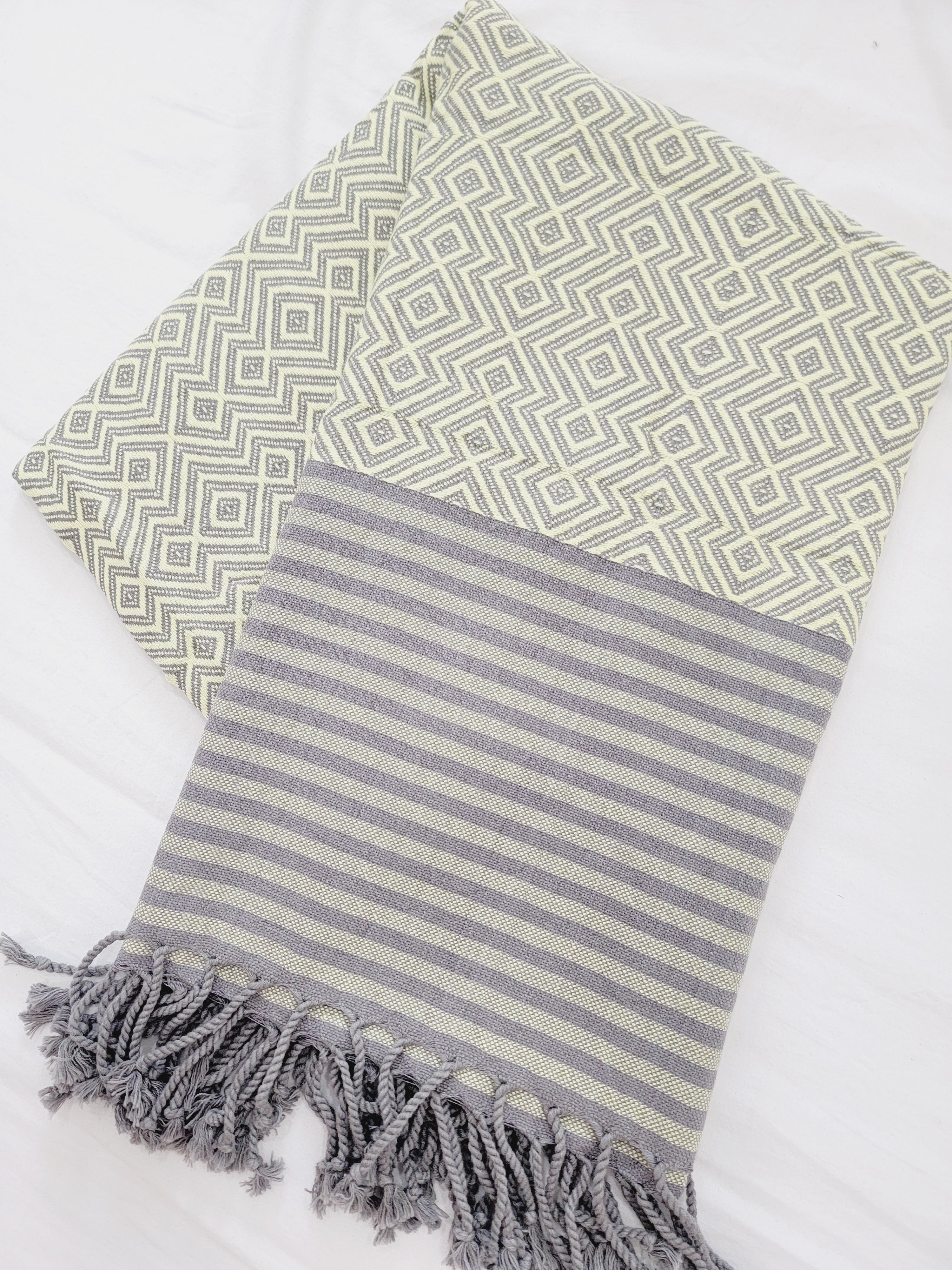 Beach/Bath Sand Free Towels-Easy Carry Quick Dry Thin Towel - Lemon