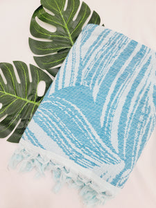 One sided Terry Towel - Beach or Bath towel - Palm