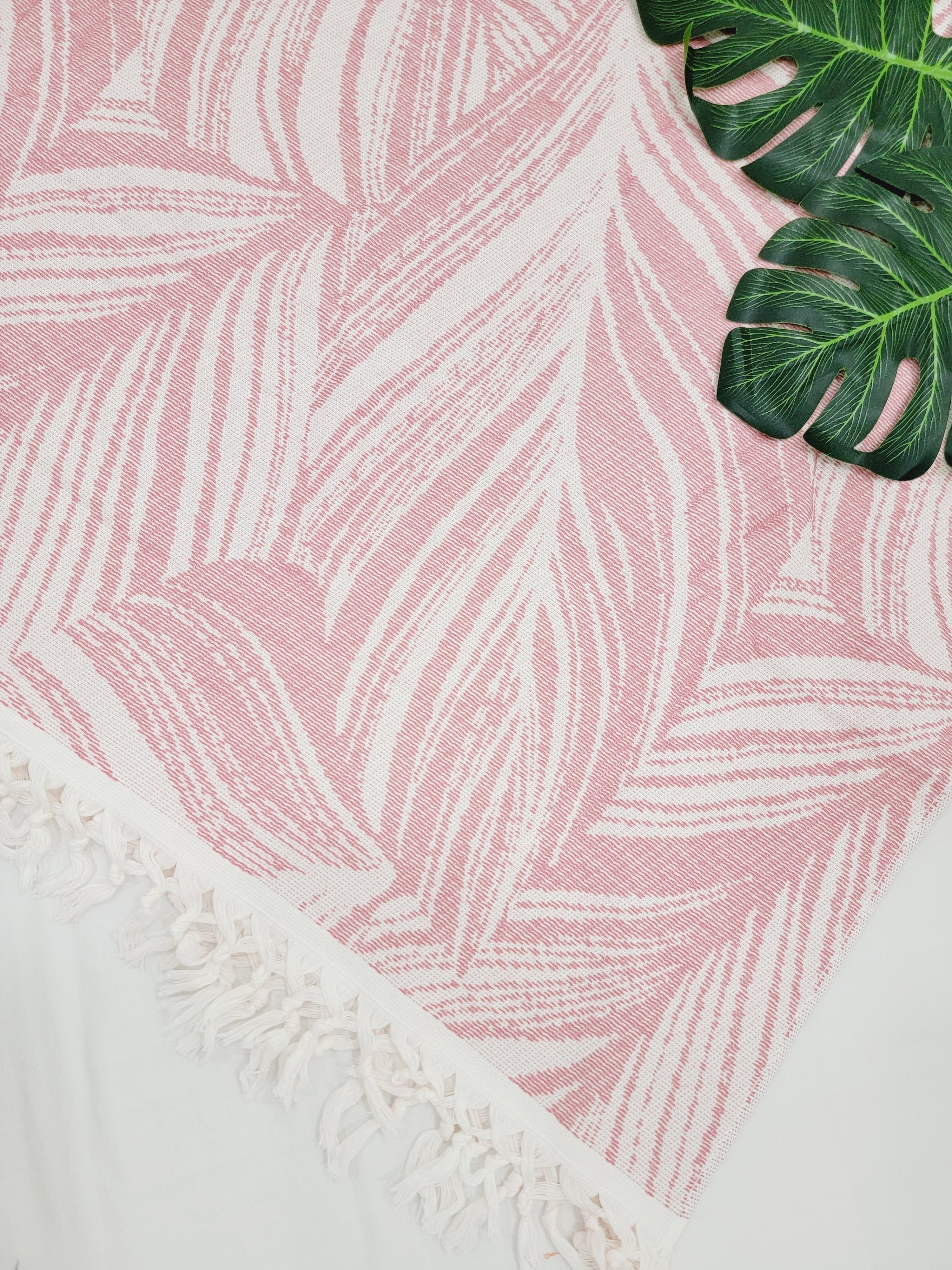 One sided Terry Towel - Beach or Bath towel - Palm