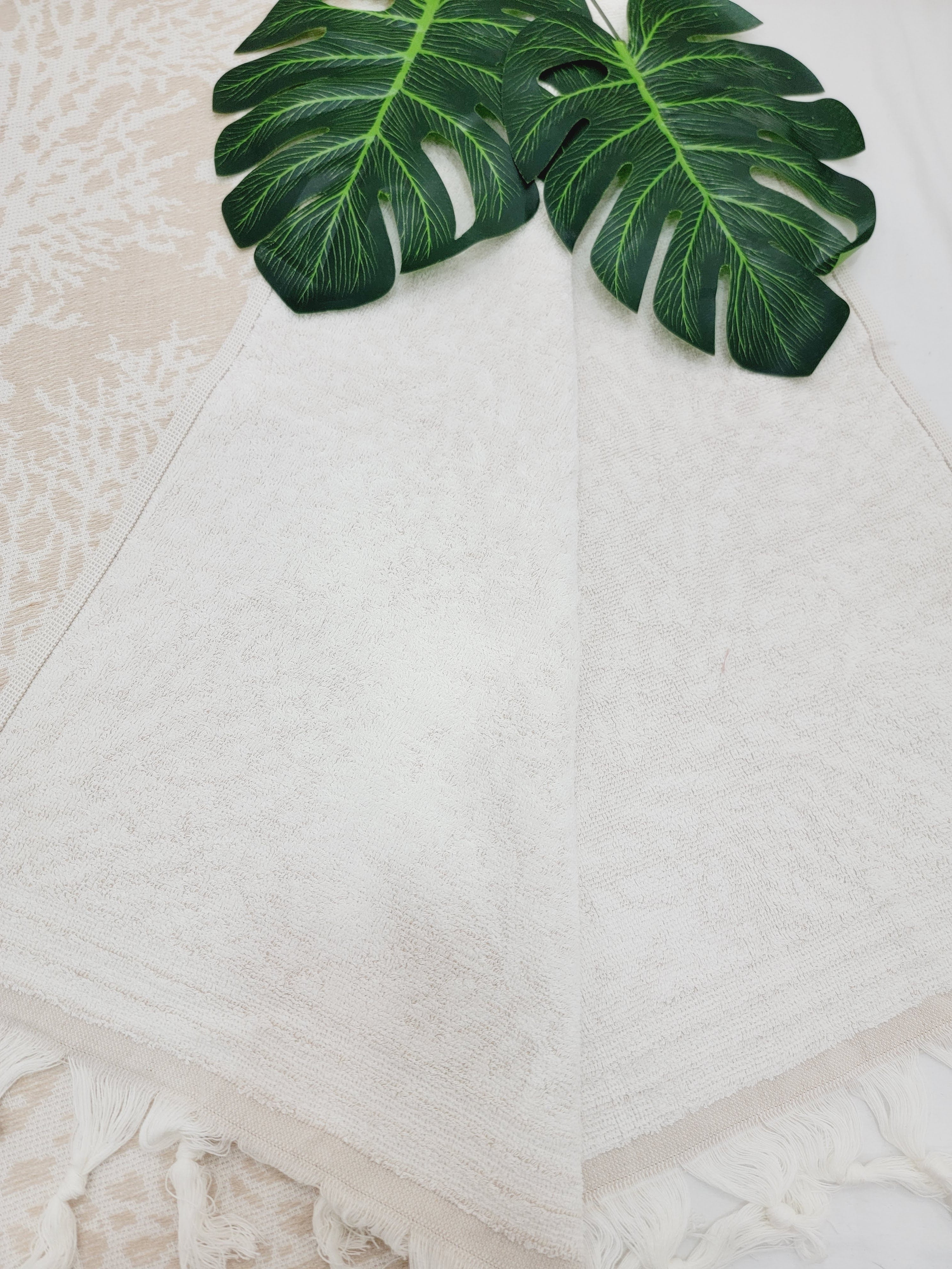 One sided Terry Towel - Beach or Bath towel - Coral