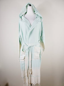 Unisex Robe, Beach or spa Robe with pockets - Mint