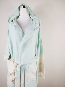 Unisex Robe, Beach or spa Robe with pockets - Mint