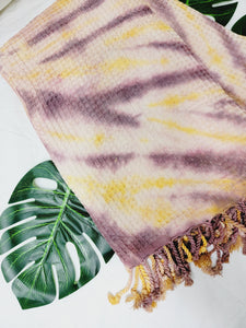 Bath Towel, Waffle Towel, Turkish Beach Towel, Handmade Tie dye