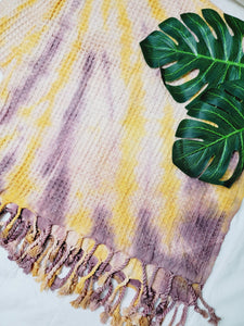 Bath Towel, Waffle Towel, Turkish Beach Towel, Handmade Tie dye