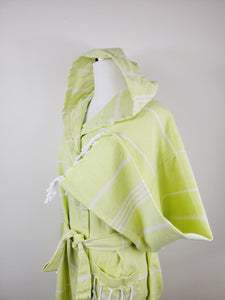 Unisex Robe, Beach or spa Robe with pockets - Sultan Neon