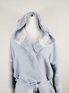 Unisex Robe, Beach or spa Robe with pockets - Sky Blue