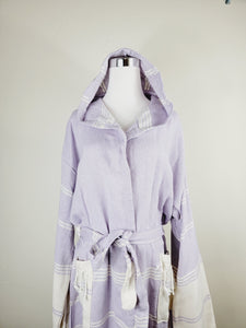 Unisex Robe, Beach or spa Robe with pockets - Lilac