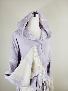 Unisex Robe, Beach or spa Robe with pockets - Lilac