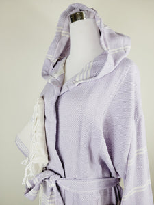 Unisex Robe, Beach or spa Robe with pockets - Lilac