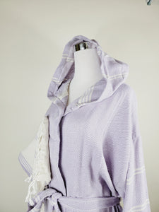 Unisex Robe, Beach or spa Robe with pockets - Lilac