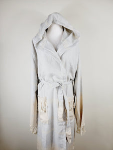 Unisex Robe, Beach or spa Robe with pockets - Light Gray