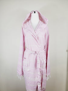 Unisex Robe, Beach or spa Robe with pockets - Sultan Pink