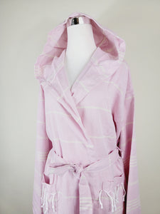 Unisex Robe, Beach or spa Robe with pockets - Sultan Pink