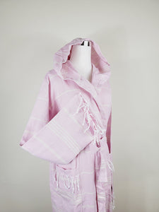 Unisex Robe, Beach or spa Robe with pockets - Sultan Pink