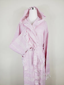 Unisex Robe, Beach or spa Robe with pockets - Sultan Pink