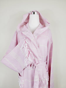 Unisex Robe, Beach or spa Robe with pockets - Sultan Pink