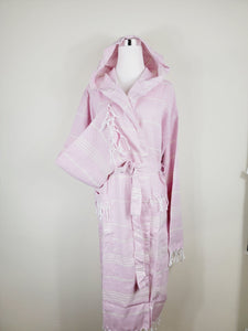 Unisex Robe, Beach or spa Robe with pockets - Sultan Pink