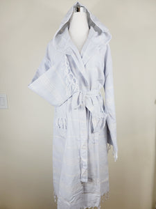 Unisex Robe, Beach or spa Robe with pockets - Sultan Gray