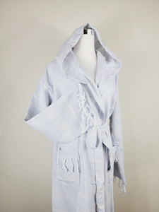 Unisex Robe, Beach or spa Robe with pockets - Sultan Gray