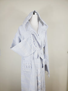 Unisex Robe, Beach or spa Robe with pockets - Sultan Gray