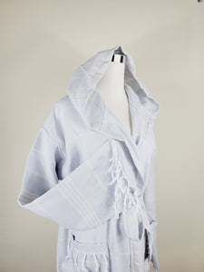 Unisex Robe, Beach or spa Robe with pockets - Sultan Gray