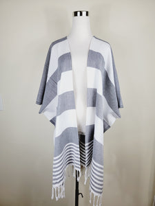 Beach cover up, Beach Dress open front - Black
