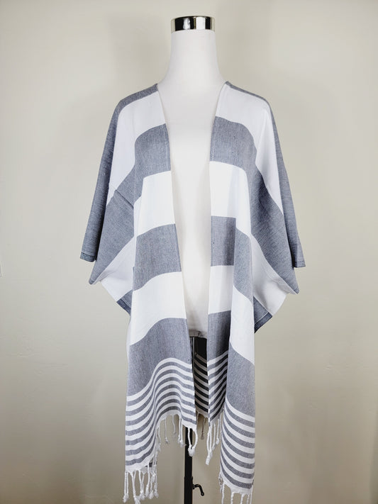 Beach cover up, Beach Dress open front - Black