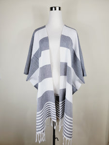Beach cover up, Beach Dress open front - Black