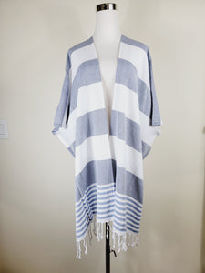 Beach cover up, Beach Dress open front - Bluishnavy