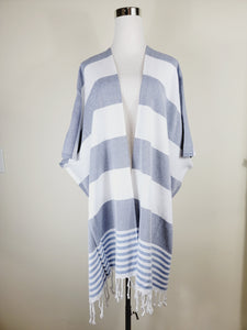 Beach cover up, Beach Dress open front - Bluishnavy