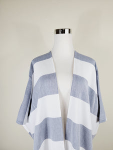 Beach cover up, Beach Dress open front - Bluishnavy