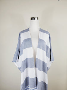 Beach cover up, Beach Dress open front - Bluishnavy