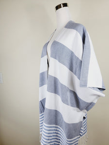 Beach cover up, Beach Dress open front - Bluishnavy