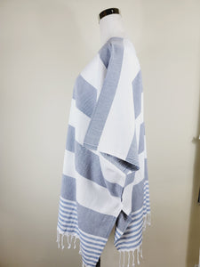 Beach cover up, Beach Dress open front - Bluishnavy