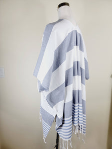 Beach cover up, Beach Dress open front - Bluishnavy