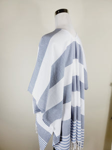 Beach cover up, Beach Dress open front - Bluishnavy
